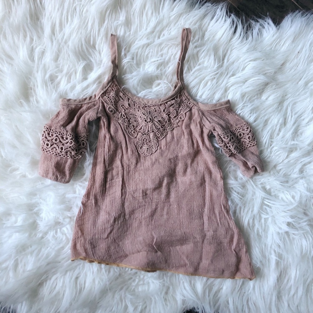 Dusty Rose Boho Top